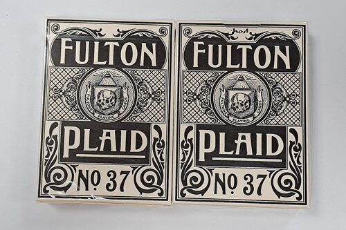 美國原裝進口 Fulton Plaid DD富爾頓格子 白色 花切收藏 撲克牌