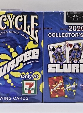 美國進口 Bicycle 7-Eleven Slurpee 藍色 花切收藏 撲克牌
