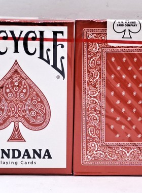 美國進口 Bicycle Bandana Stripper 頭巾 紅色梯型 限量撲搭牌