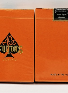 美國原裝進口 DD Ace Fulton's 橘  富爾頓 收藏 撲克牌