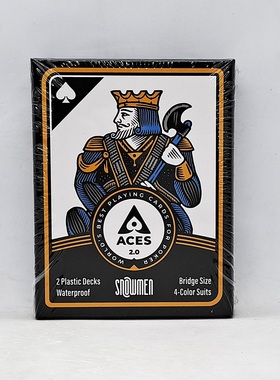 美國原裝進口 Aces 2.0 塑料材質 橋牌尺寸 撲克牌
