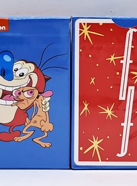 美國進口 Fontaine Nickelodeon Ren and Stimpy 方丹花切 撲克牌