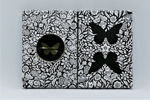 美國進口 Butterfly BLACK 蝴蝶鍍金邊 無標記 收藏魔術 撲克牌