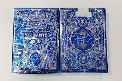美國原裝進口 Solidarity Navy Blue 花切收藏 撲克牌