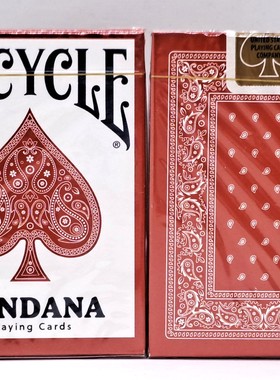 美國進口 Bicycle Bandana Stripper 頭巾 紅色Gilded 限量撲克牌