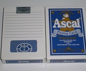 Ascal Pacific Cruise Line 太平洋邮轮赌场撲克牌 藍