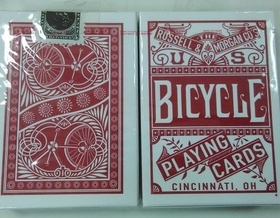 美國原裝進口 BICYCLE CHAINLESS 紅色 無鏈單車撲克牌 複古設計