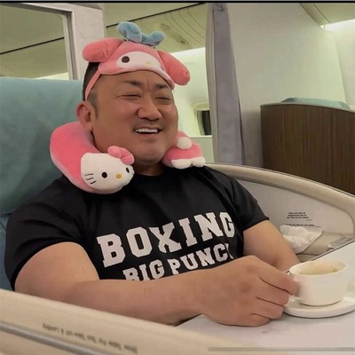 马东锡同款BOXING BIG PUNCH趣味英文短袖T恤夏季纯棉 健身衣服潮