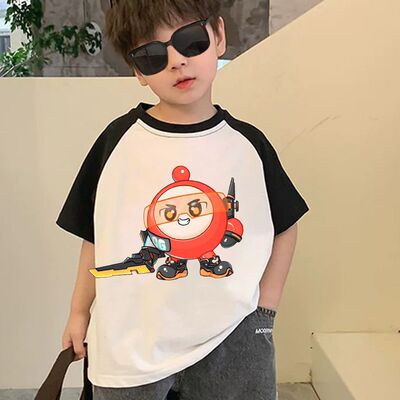 蛋仔派对神奇艾比短袖t恤纯棉男女儿童夏装卡通动漫游戏周边衣服