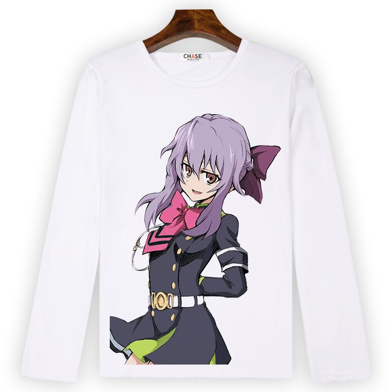 终结的炽天使T恤红莲米迦克鲁鲁长袖动漫周边cos服装冬宅休闲衣服