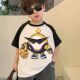 中小儿童潮流拼色t恤上衣 夏季 纯棉短袖 蛋仔派对神奇艾比卡通爆款
