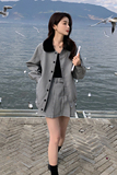 小香风复古休闲格子套装女秋季2025新款小个子穿搭外套短裙两件套，女装套装/套裙，2C053