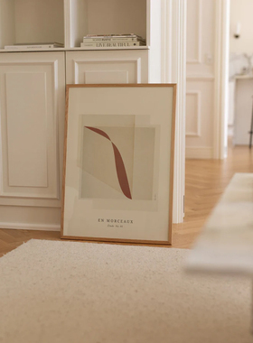 奶油风设计KAROLINA SZÉKELY客厅卧室玄关装饰画抽象艺术海报