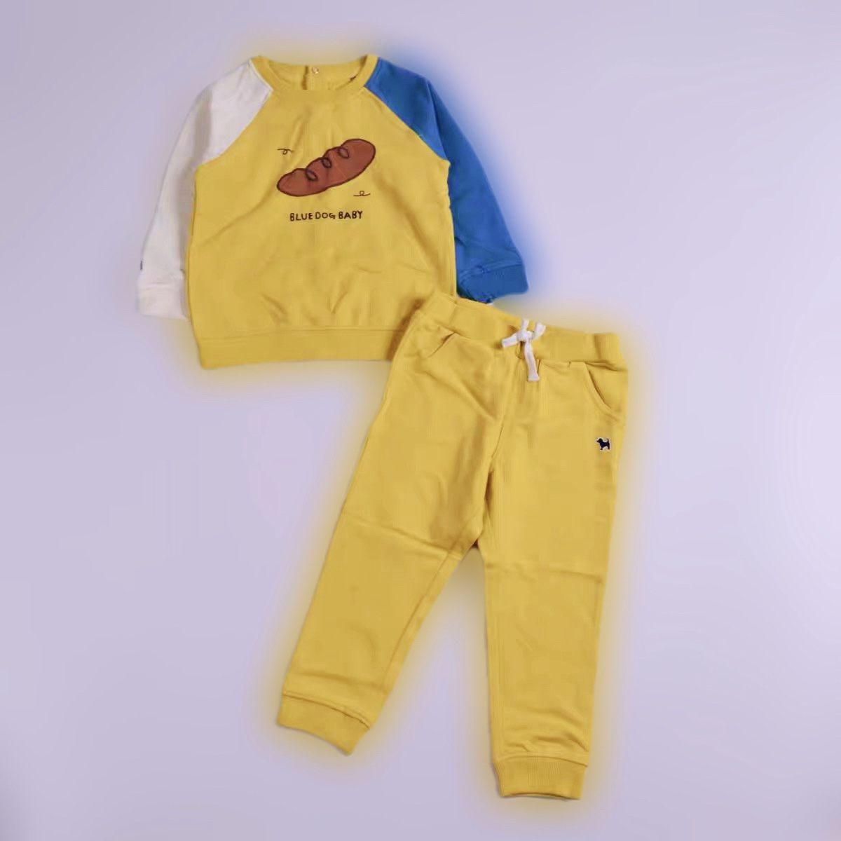 外贸尾单蓝gou卫衣套装