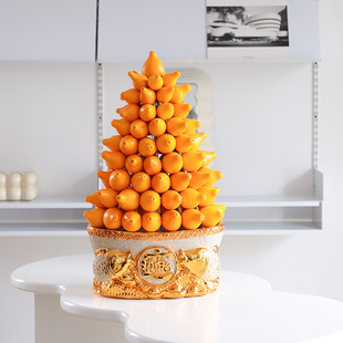 五代同堂黄金果盆栽乳茄新年装饰客厅摆件长寿寓意盆景五指茄鲜果