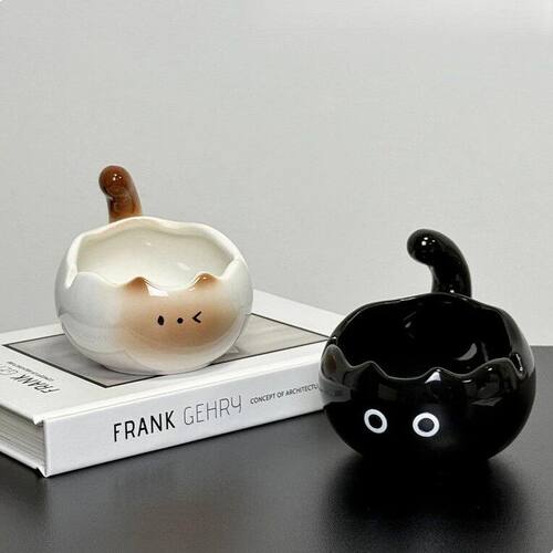 原创陶瓷暹罗猫收纳烟灰缸