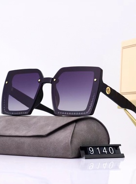 2024新款SR大框闪边黑色百搭女款眼镜9140