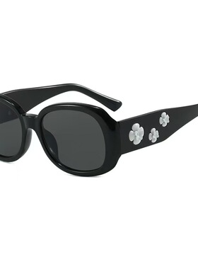 2026新款山茶花宽边女士花纹百搭墨镜太阳眼镜31