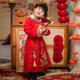 全程锦绣小貔貅冬中国风唐装 男童汉服圆领袍拜年服儿童古风长袍