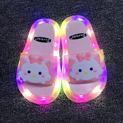 儿童拖鞋夏季闪灯发光可爱卡通
