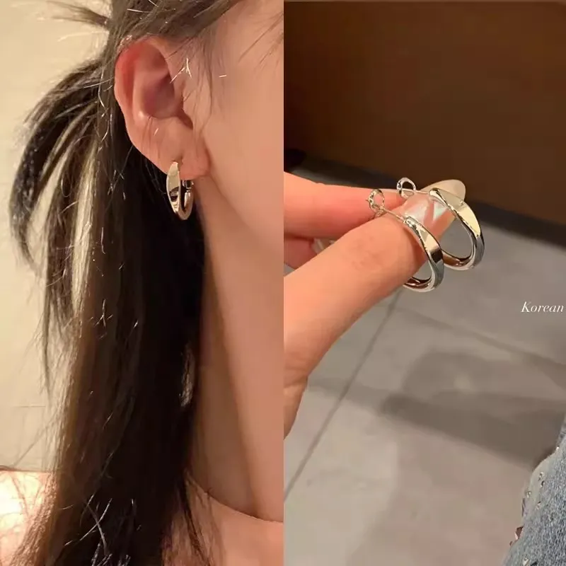 轻奢百搭几何形冷淡风耳环女款