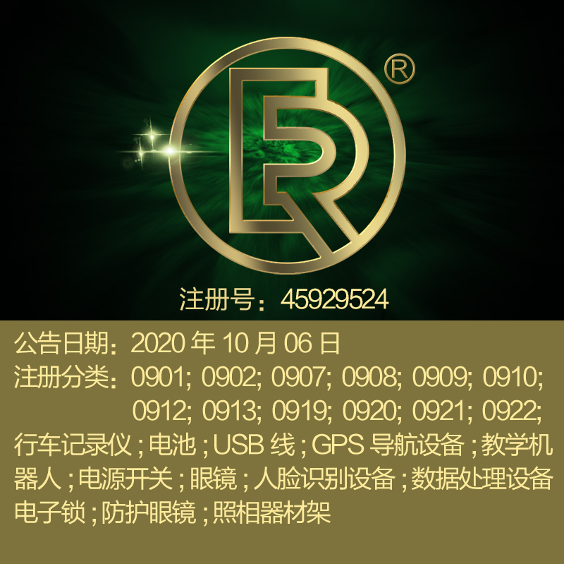9类《ER》图形商标行车记录仪; GPS导航设备; 眼镜,北京商标出售