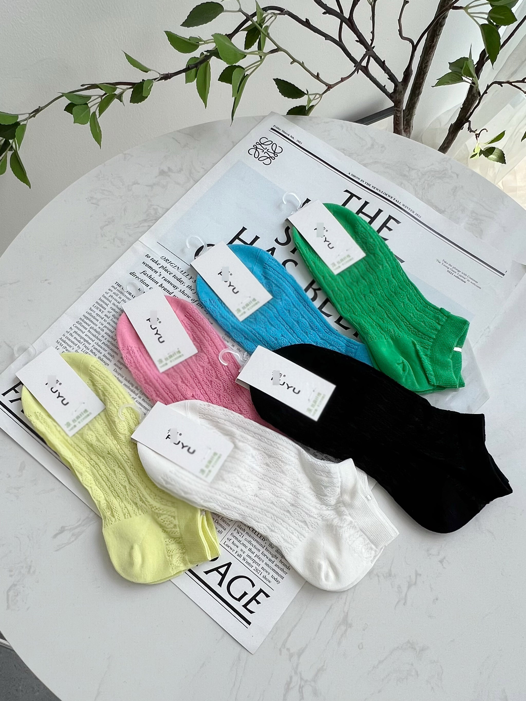 镂空花纹透气丝麻纤维弹力抗菌