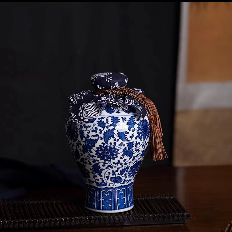 青花瓷酒瓶空酒坛子酒罐