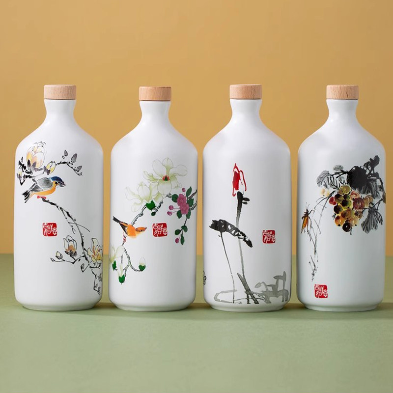 景德镇陶瓷酒瓶空瓶1斤好看的家用酒壶散装酒容器酒包装密封酒罐