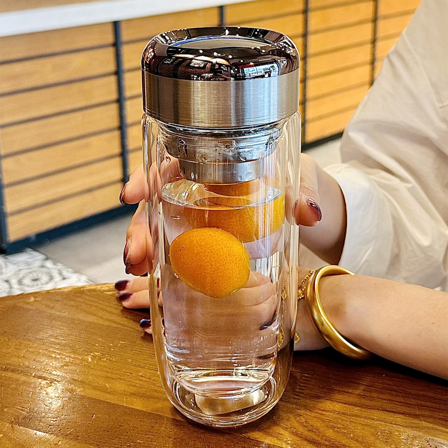 双层玻璃杯耐高温隔热防烫茶杯图片