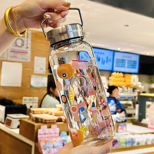 大容量1000ml茶水分离泡茶玻璃杯