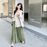 超仙气质优雅衬衫阔腿裤套装女夏2025新款独特漂亮绝美两件套超火，女装套装/套裙，2C153