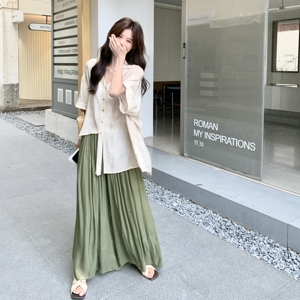 超仙气质优雅衬衫阔腿裤套装女夏2025新款独特漂亮绝美两件套超火图片