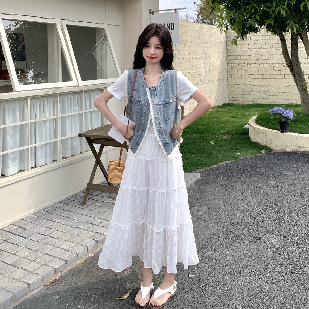 夏装新款马甲+半身裙+T恤三件套2C153-2516-P185K258,女装套装/套裙,2C153