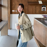 春装新款中长款拼色风衣外套2C153-8930-P165K268，女装风衣，2C153