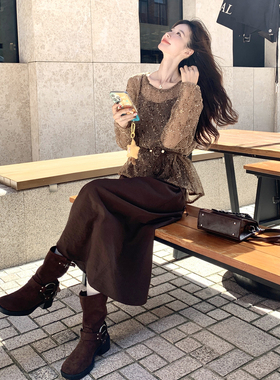 春新款 连衣裙两件套+腰带2C153-868-P135K208