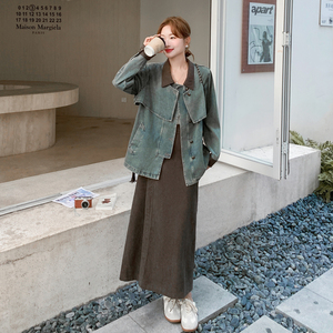 春装新款大货 牛仔拼接外套+半身裙2C153-876-P185K268图片