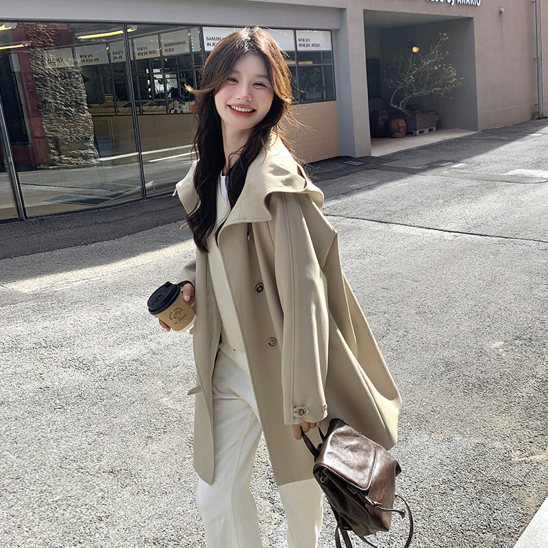 新款连帽风衣外套6632-P150K228,女装风衣,2C153