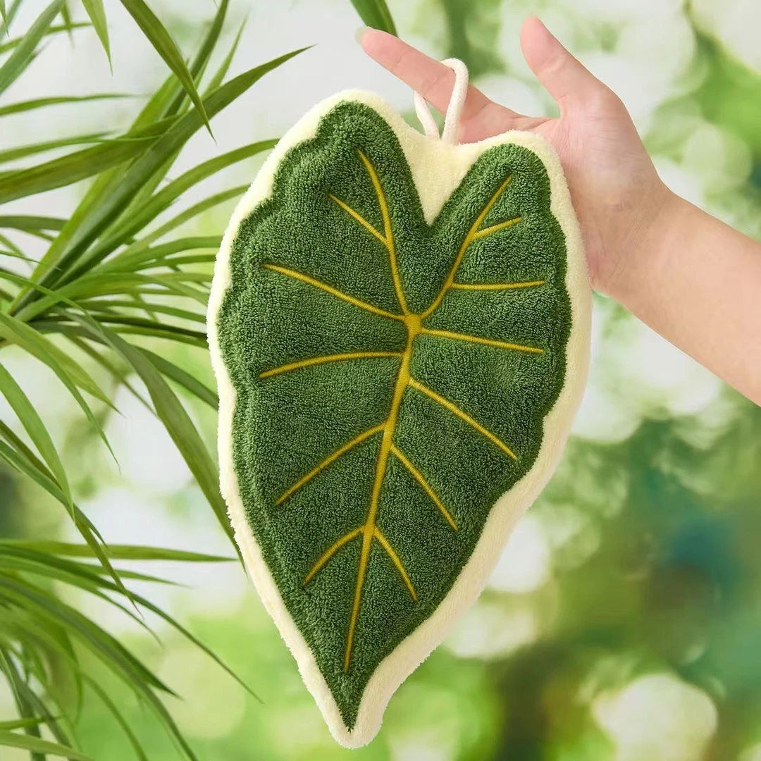 【拍一发二】植物叶子擦手巾挂式厨房卫生双1间浴室便携毛巾抹布