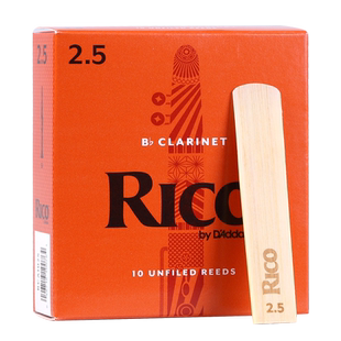 美国RICO 单簧管哨片降b调黄橙盒黑管2.5号古典流行达达里奥瑞口