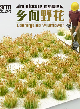 模型草蔟乡间野花微縮沙盘情景