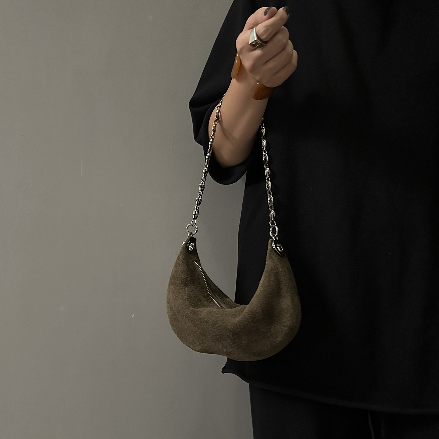 真皮牛皮磨砂皮单肩包斜挎包