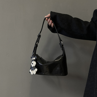 hobo包植鞣头层牛皮单肩腋下包小众简约真皮女包饺子包法棍斜挎包