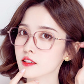 防蓝光眼镜女大框显瘦眼镜框近视女款 素颜眼镜网红可配变色镜超轻