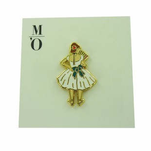 法国卢浮宫奥赛博物馆纪念品礼品 德加 芭蕾舞女 徽章胸针 现货