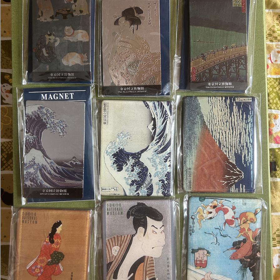 现货 日本东京采购东京国立博物馆冰箱贴 美人图 神奈川 歌川广重