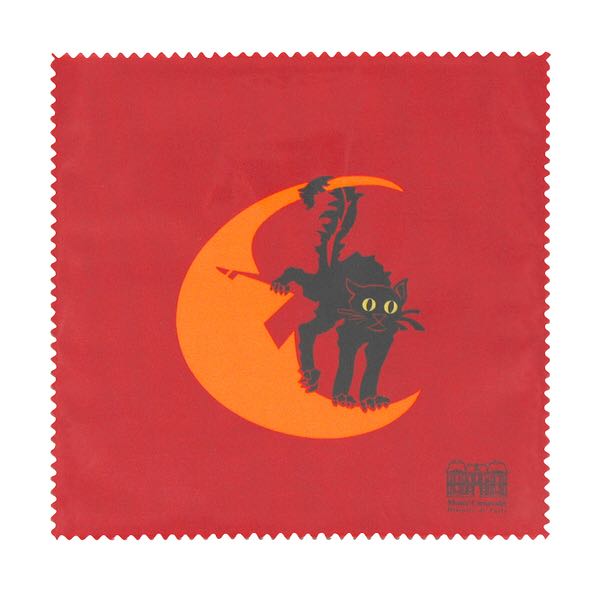 欧洲旅游法国卢浮宫纪念品礼品 经典黑猫  眼镜布擦拭布 现货