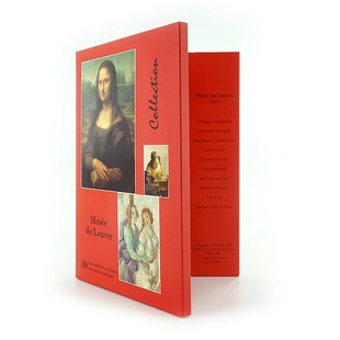 现货 欧洲旅游卢浮宫文创经典卡片加信封12份贺卡明信片 莫奈梵高