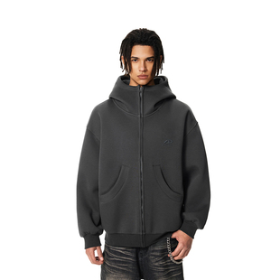 【Achock官方店】重磅基础款简约空气层外套立体裁剪拉炼卫衣男女