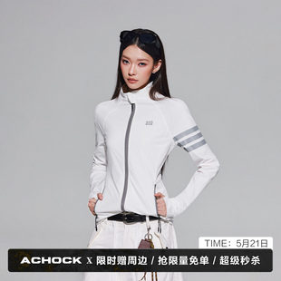 【Achock官方店】潮牌经典三条杠条纹修身显瘦外套新款防晒衣服女
